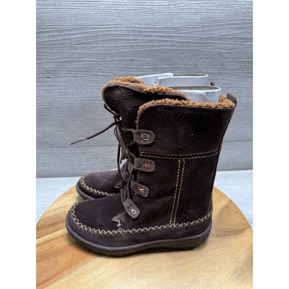 Timberland Girl's Winter Boots Oslo Express Brown 12.5 - Picture 3 of 7
